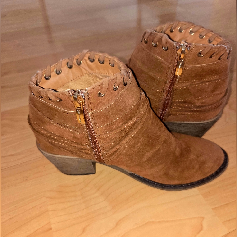 Brown Suede Ankle Boots